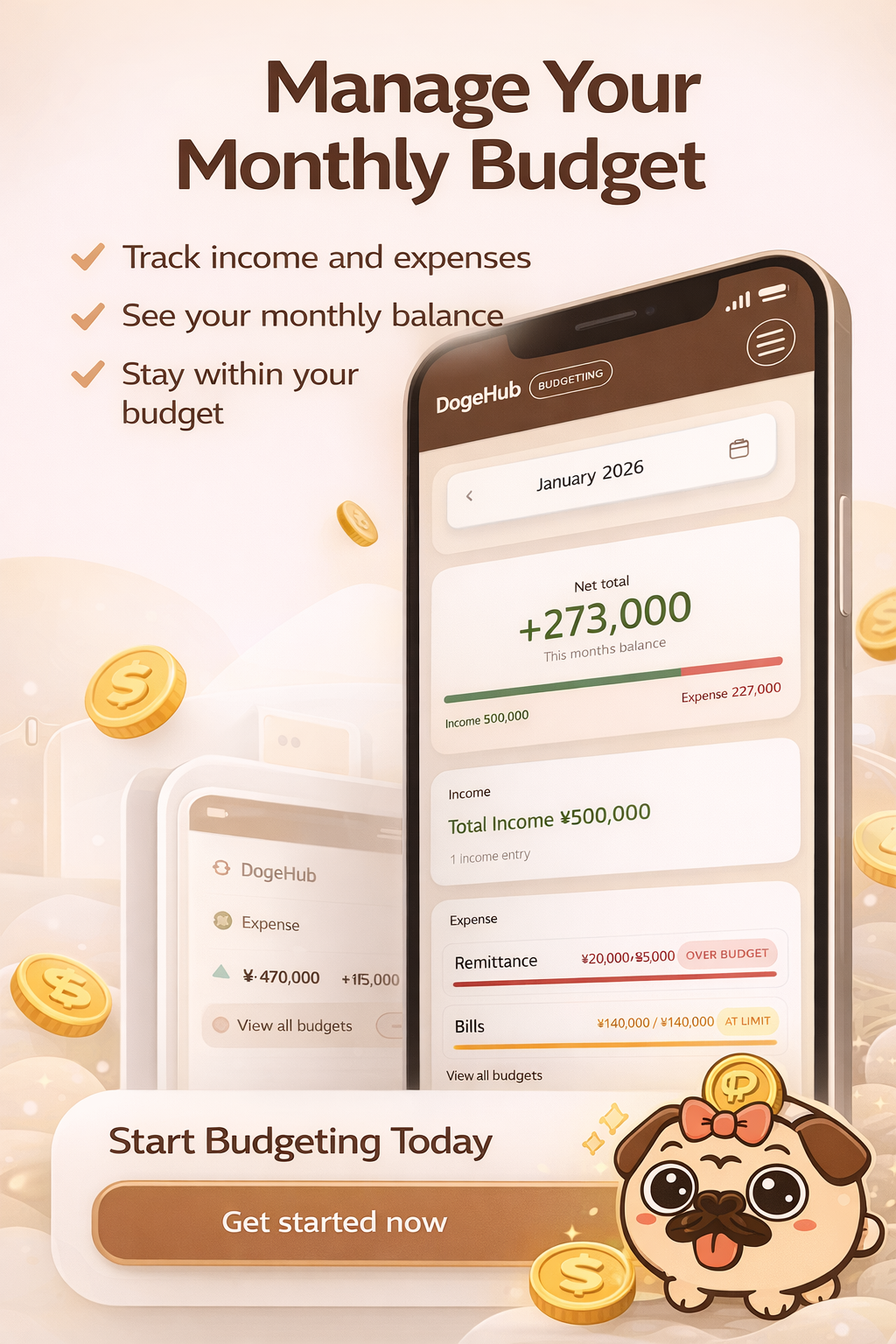 DogeHub Budgeting preview 2